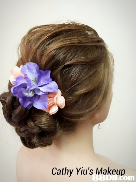 Cathy Yiu's Makeup com,hair,flower,hairstyle,headpiece,hair accessory