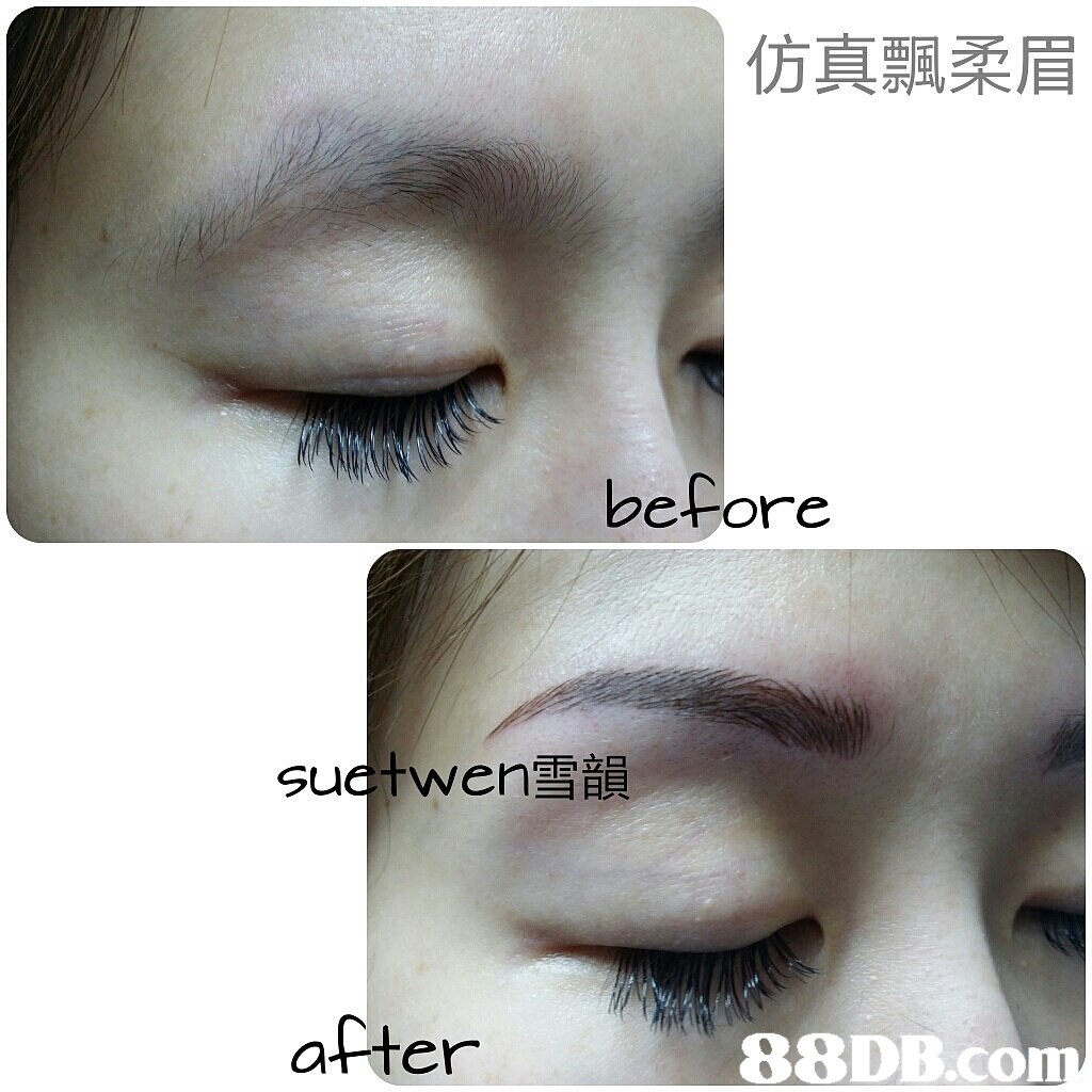 仿真飄柔眉 before sudtwen雪韻 ミヨ日貝 after,eyebrow,eyelash,nose,eye,cosmetics