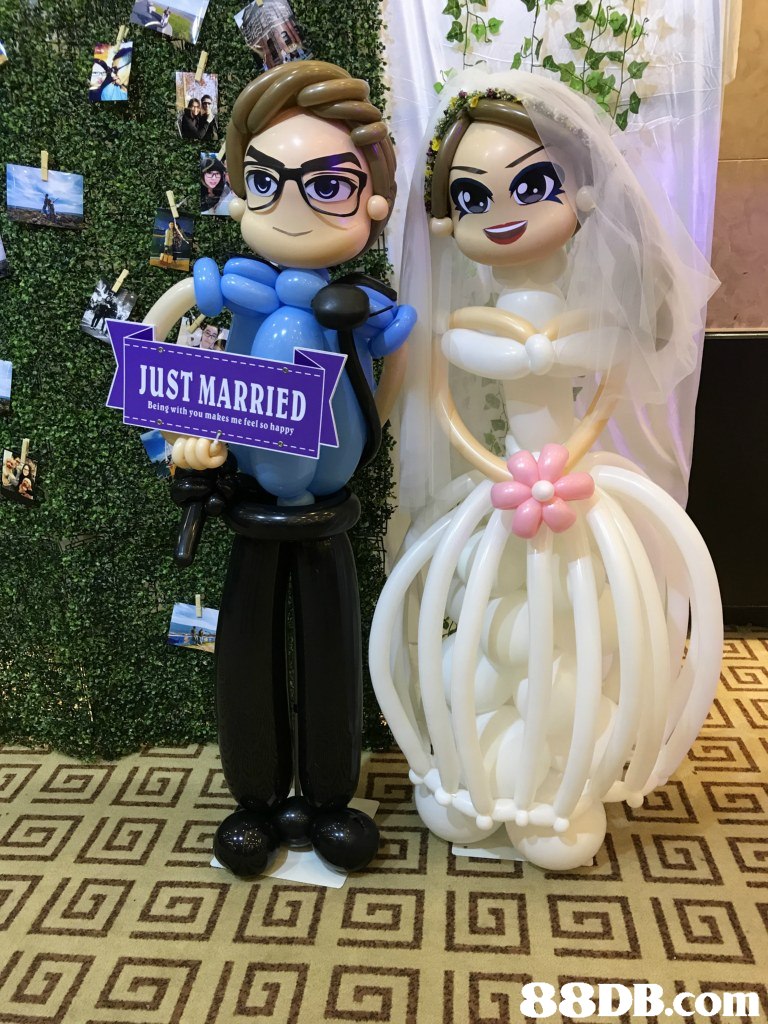 JUST MARRIED Being with you makes me feel so happy 回回 747回回回回回回 C '  toy,figurine,glasses,fun,