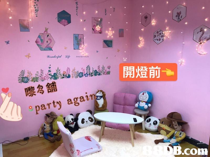 開燈前一 刑メ豆刖 party agaim B.com,Wallpaper,Wall,Product,Room,Pink